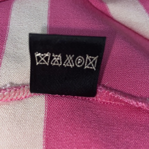 Ralph Lauren Black Label Stretch Knit Top Shirt Blouse Pink White Stripe XS-S - Picture 8 of 8